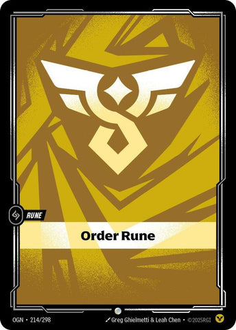 Order Rune OGN #214/298 (Common) [Riftbound: Origins]