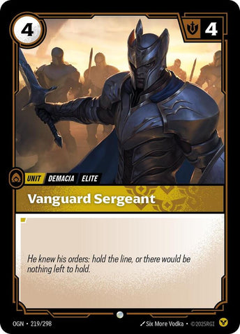 Vanguard Sergeant OGN #219/298 (Common) [Riftbound: Origins]
