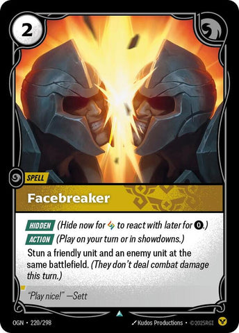 Facebreaker OGN #220/298 (Uncommon) [Riftbound: Origins]