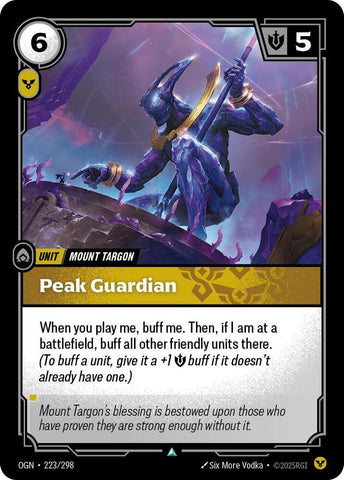 Peak Guardian OGN #223/298 (Uncommon) [Riftbound: Origins]