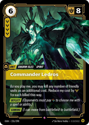 Commander Ledros OGN #231/298 (Rare) [Riftbound: Origins]