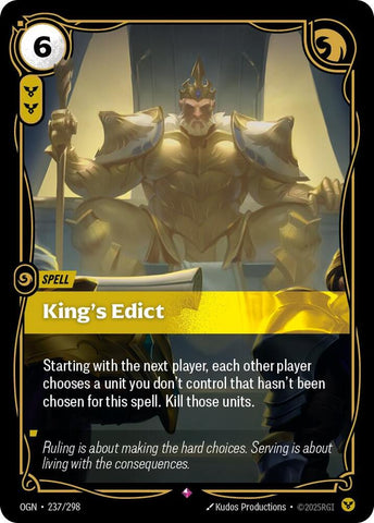 King's Edict OGN #237/298 (Rare) [Riftbound: Origins]
