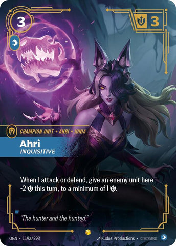 Ahri - Inquisitive (Alternate Art) OGN #119a/298 [Riftbound: Origins]