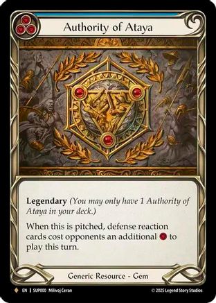Authority of Ataya (Cold Foil) [SUP000] (Super Slam)  Cold Foil