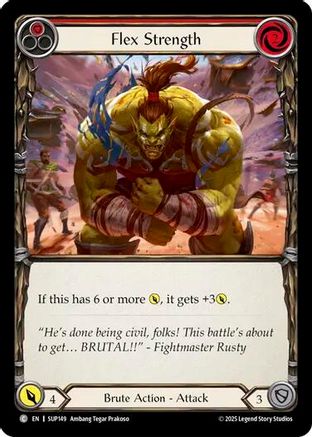 Flex Strength (Red) [SUP149] (Super Slam)  Rainbow Foil