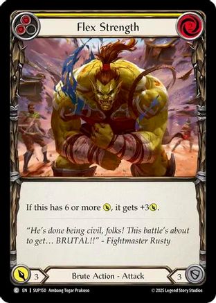 Flex Strength (Yellow) [SUP150] (Super Slam)  Rainbow Foil