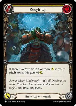 Rough Up (Yellow) [SUP159] (Super Slam)  Rainbow Foil