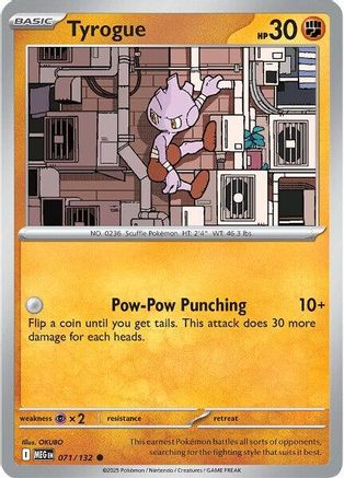 Tyrogue (071/132) [Mega Evolutions: Base Set]