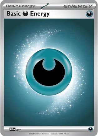Basic Darkness Energy 007  - Reverse Holofoil MEE Mega Evolution Energies - Common
