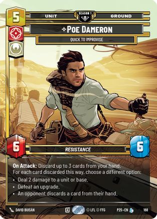 Poe Dameron - Quick to Improvise (168) (168) [Sector and Regional Promos: Season 1]
