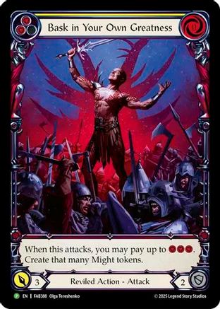 Bask in Your Own Greatness (Yellow) [FAB388] (Promo)  Rainbow Foil