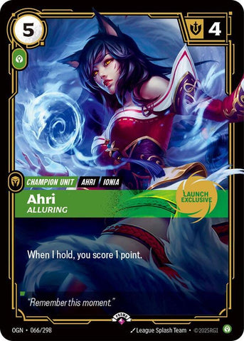 Ahri - Alluring (PROMO) OGN #066/298 [Riftbound: Origins] Launch Exclusive