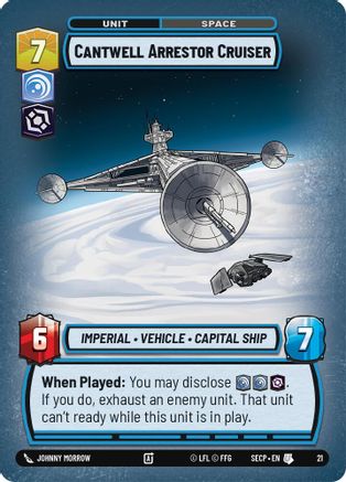 Cantwell Arrestor Cruiser (Foil) (21) [Secrets of Power: Weekly Play]