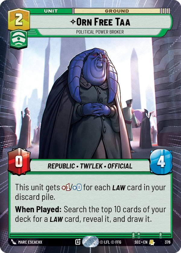 Orn Free Taa - Political Power Broker (Hyperspace) (376) (376) [Secrets of Power]