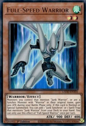 Full-Speed Warrior (L5DD-ENY01) - Legendary 5D's Decks 1st Edition