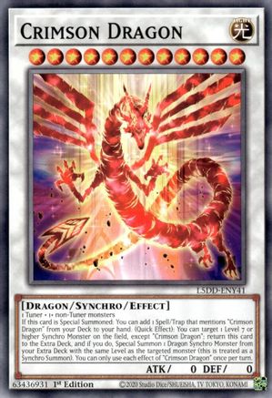 Crimson Dragon (L5DD-ENY41) - Legendary 5D's Decks 1st Edition