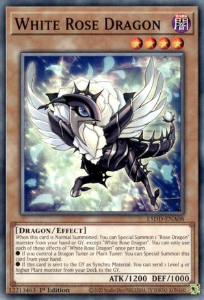 White Rose Dragon (L5DD-ENA08) - Legendary 5D's Decks 1st Edition