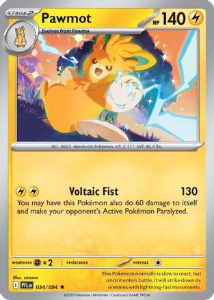 Pawmot (034/094) [Mega Evolution: Phantasmal Flames]