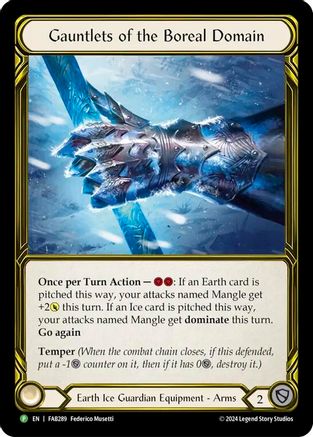 Gauntlets of the Boreal Domain (Golden) [FAB289] (Promo)  Cold Foil