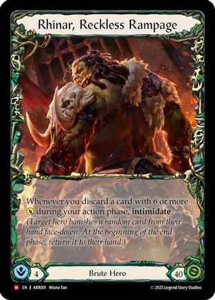 Rhinar, Reckless Rampage [ARR001] (Armory Deck: Rhinar)