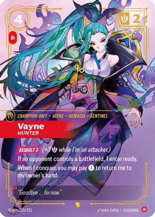 Vayne - Hunter (Overnumbered) (223/221) - Spiritforged Foil