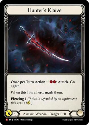 Hunter's Klaive [AAC002] (Armory Deck: Arakni)