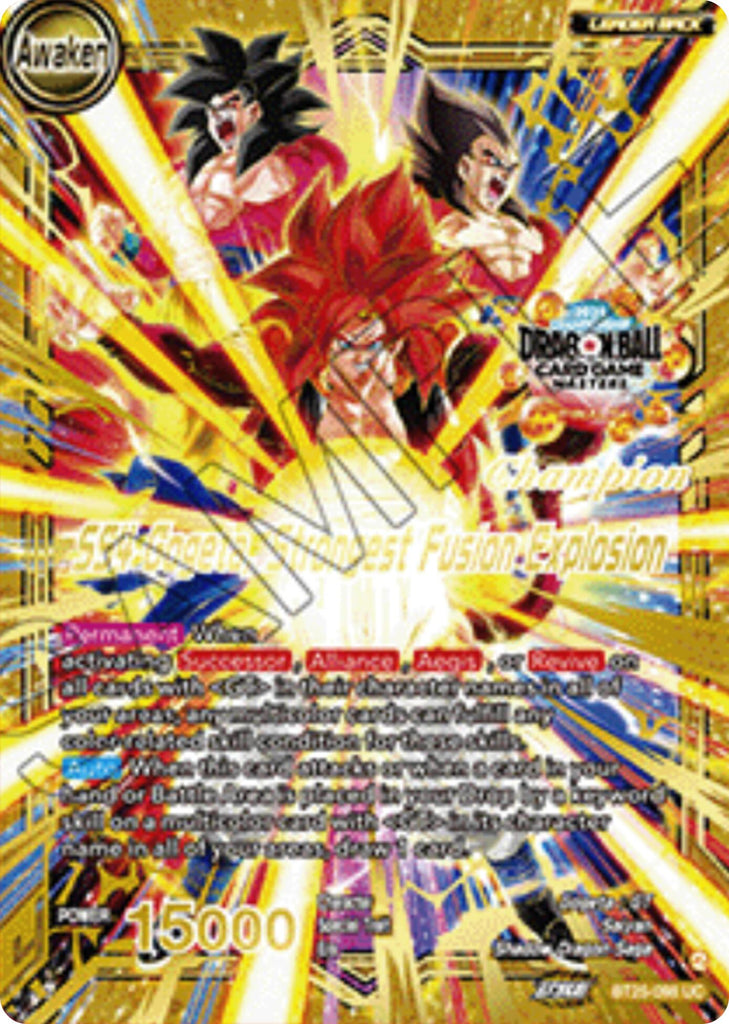 Ss4 SS4 Son Goku & SS4 Vegeta // SS4 Gogeta, Strongest Fusion Explosion (C