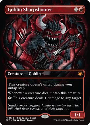 Goblin Sharpshooter (Borderless) [Lorwyn Eclipsed Special Guests]
