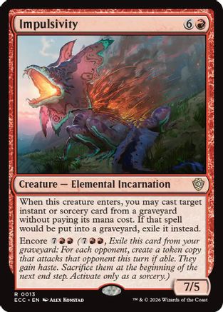 Impulsivity [Lorwyn Eclipsed Commander]