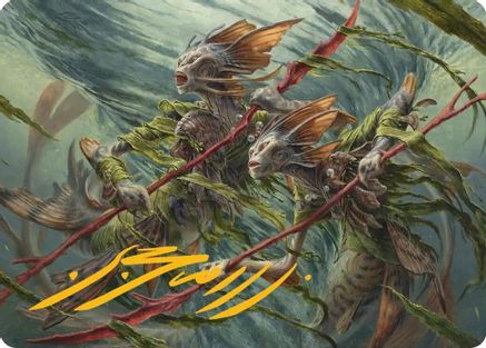 Champions of the Shoal Art Card (Gold-Stamped Signature) [Lorwyn Eclipsed Art Series]