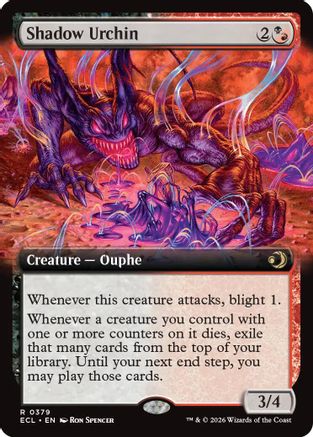 Shadow Urchin (Extended Art) [Lorwyn Eclipsed]