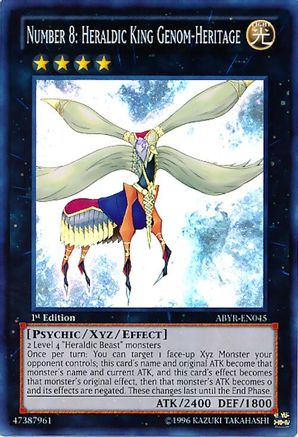 Number 8: Heraldic King Genom-Heritage (ABYR-EN045) - Abyss Rising 1st Edition