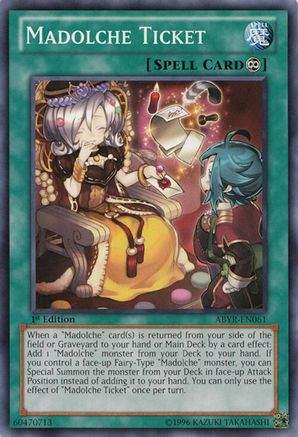 Madolche Ticket (ABYR-EN061) - Abyss Rising 1st Edition