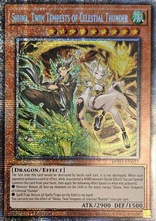 Shiina, Twin Tempests of Celestial Thunder (Starlight Rare) (BPRO-EN027) - Burst Protocol 1st Edition
