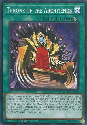 Throne of the Archfiends (BPRO-EN059) - Burst Protocol 1st Edition