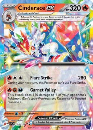 Cinderace ex (038/217) [Mega Evolution: Ascended Heroes]