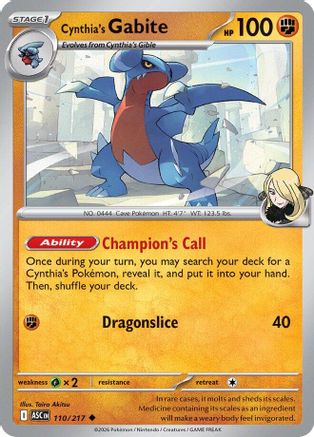 Cynthia's Gabite (110/217) [Mega Evolution: Ascended Heroes]