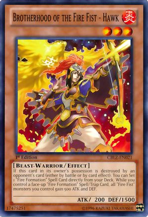 Brotherhood of the Fire Fist - Hawk (CBLZ-EN021) - Cosmo Blazer Unlimited
