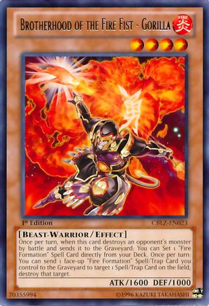 Brotherhood of the Fire Fist - Gorilla (CBLZ-EN023) - Cosmo Blazer 1st Edition