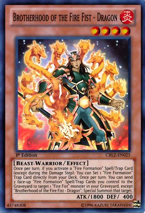 Brotherhood of the Fire Fist - Dragon (CBLZ-EN025) - Cosmo Blazer Unlimited