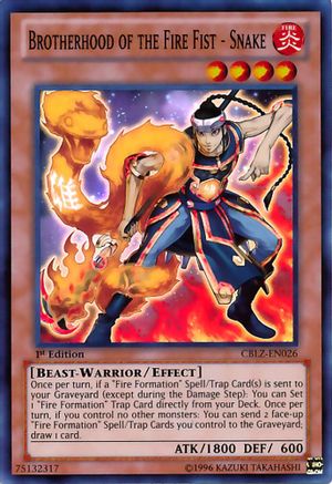 Brotherhood of the Fire Fist - Snake (CBLZ-EN026) - Cosmo Blazer Unlimited
