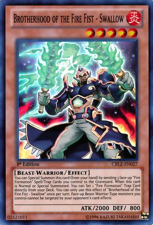 Brotherhood of the Fire Fist - Swallow (CBLZ-EN027) - Cosmo Blazer Unlimited
