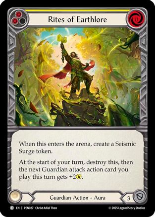 Rites Of Earthlore (Yellow) (Rainbow Foil) [PEN027] (Compendium of Rathe)  Rainbow Foil