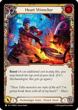 Heart Wrencher (Yellow) (Rainbow Foil) [PEN076] (Compendium of Rathe)  Rainbow Foil