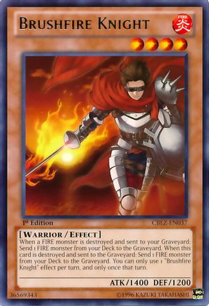 Brushfire Knight (CBLZ-EN037) - Cosmo Blazer 1st Edition