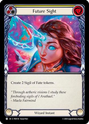 Future Sight (Yellow) (Rainbow Foil) [PEN118] (Compendium of Rathe)  Rainbow Foil