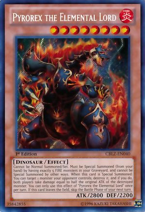 Pyrorex the Elemental Lord (CBLZ-EN040) - Cosmo Blazer 1st Edition