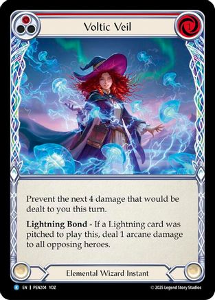 Voltic Veil (Red) (Rainbow Foil) [PEN204] (Compendium of Rathe)  Rainbow Foil