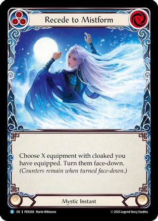 Recede To Mistform (Blue) (Rainbow Foil) [PEN268] (Compendium of Rathe)  Rainbow Foil
