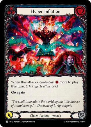 Hyper Inflation (Blue) (Rainbow Foil) [PEN284] (Compendium of Rathe)  Rainbow Foil